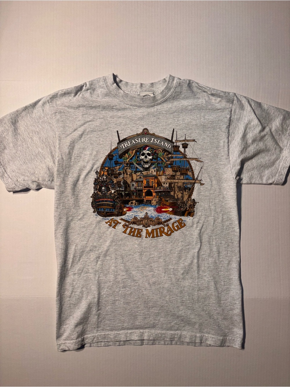 Vtg Treasure Island Mirage Las Vegas Casino Pirate 90’s USA T-shirt Sz XL
